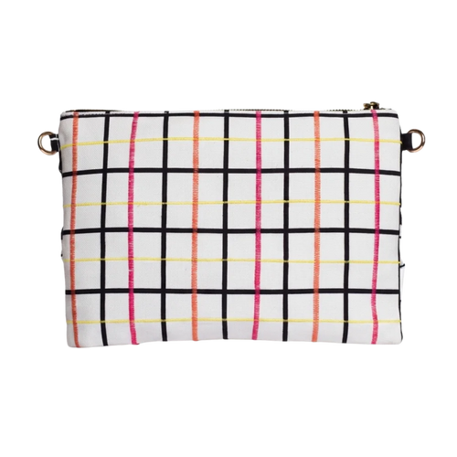Carrie clutch in Plaid