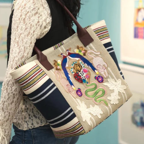 Daisy/Blue Stripe